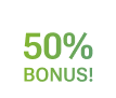 50% Bonus